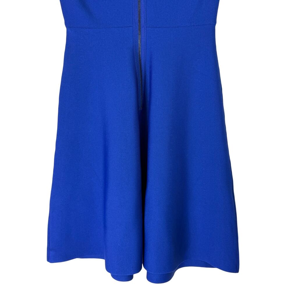 BCBGMaxazria Orient Blue Kamara Short Sleeve Fit & Flare Short Dress Size XXS - Picture 6 of 9